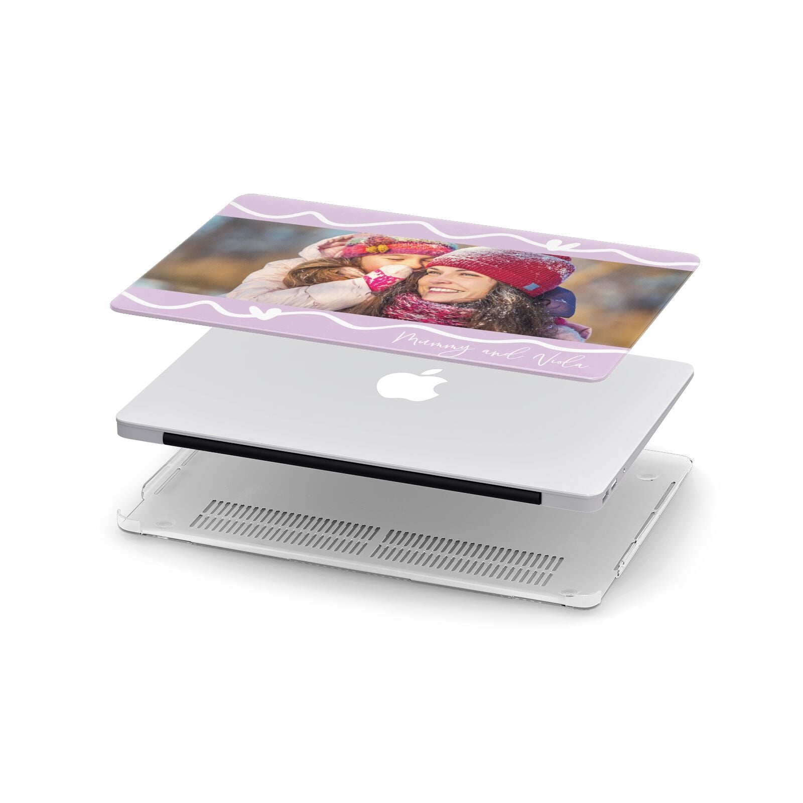 Personalised Photo Mummy and Name Apple MacBook Case in Detail
