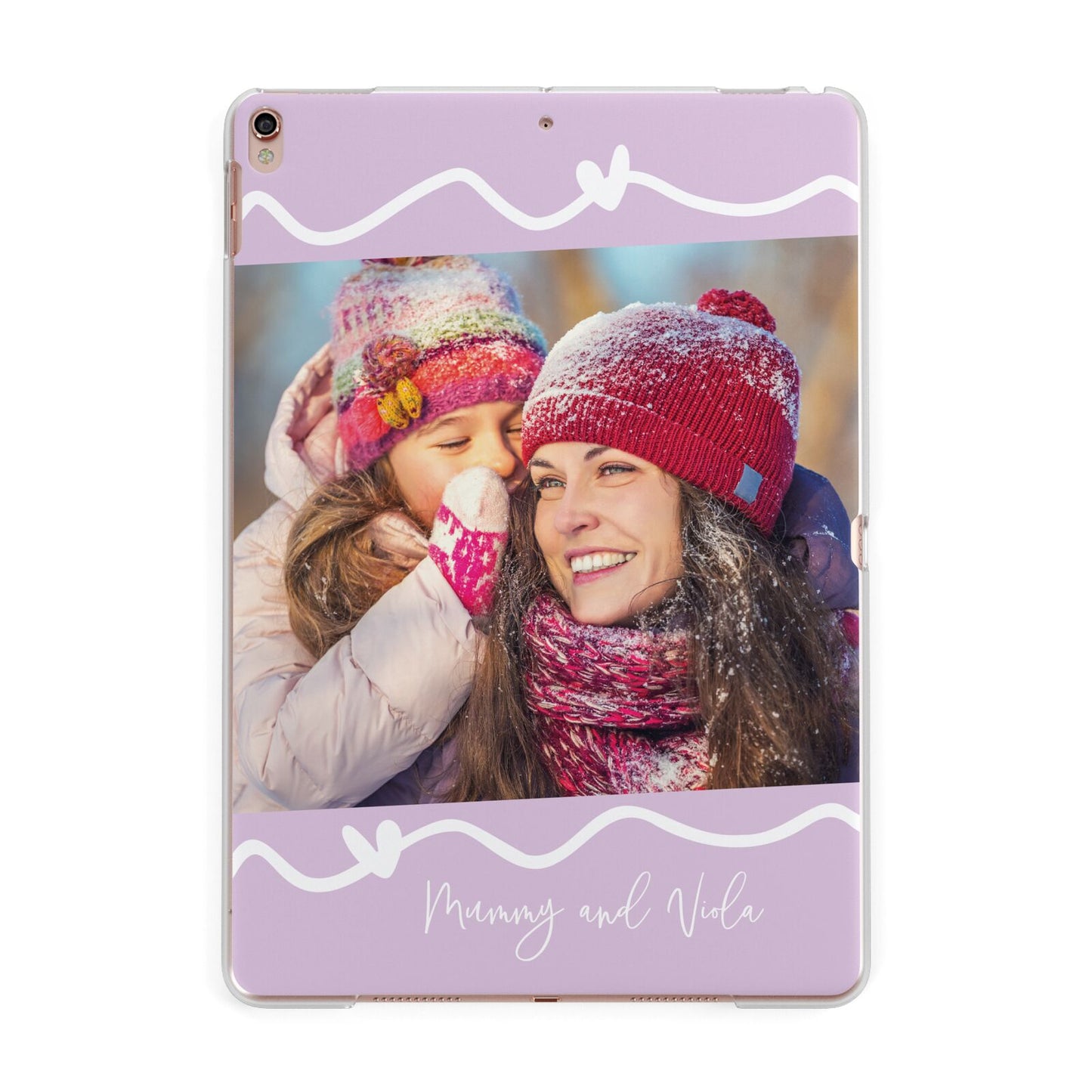 Personalised Photo Mummy and Name Apple iPad Rose Gold Case