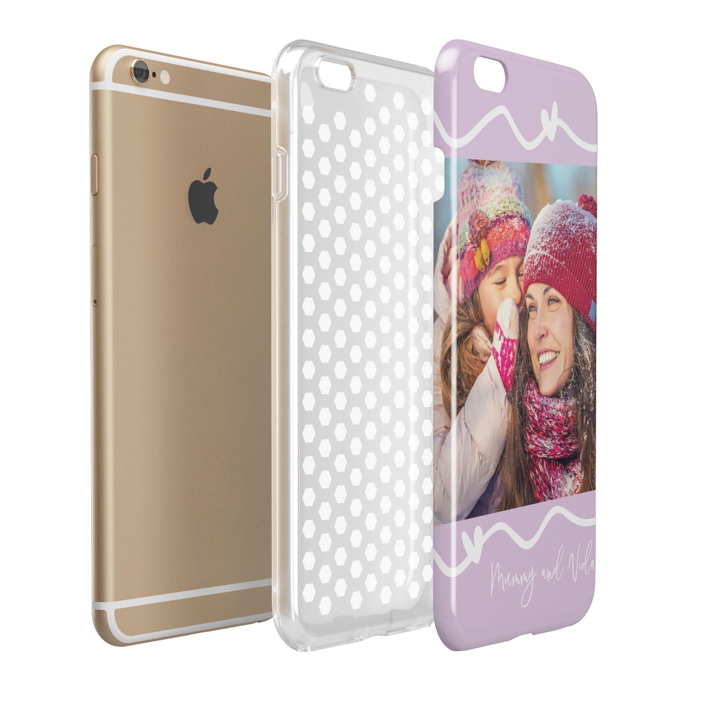 Personalised Photo Mummy and Name Apple iPhone 6 Plus 3D Tough Case Expand Detail Image