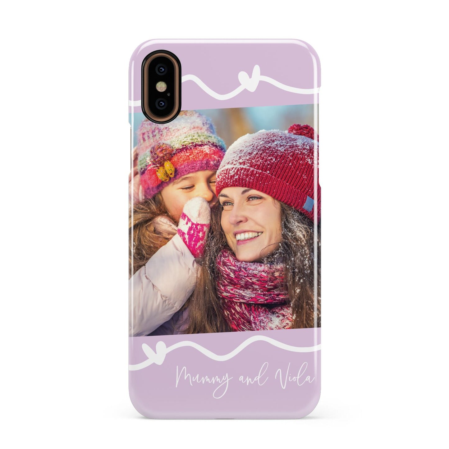 Personalised Photo Mummy and Name Apple iPhone XS 3D Snap Case