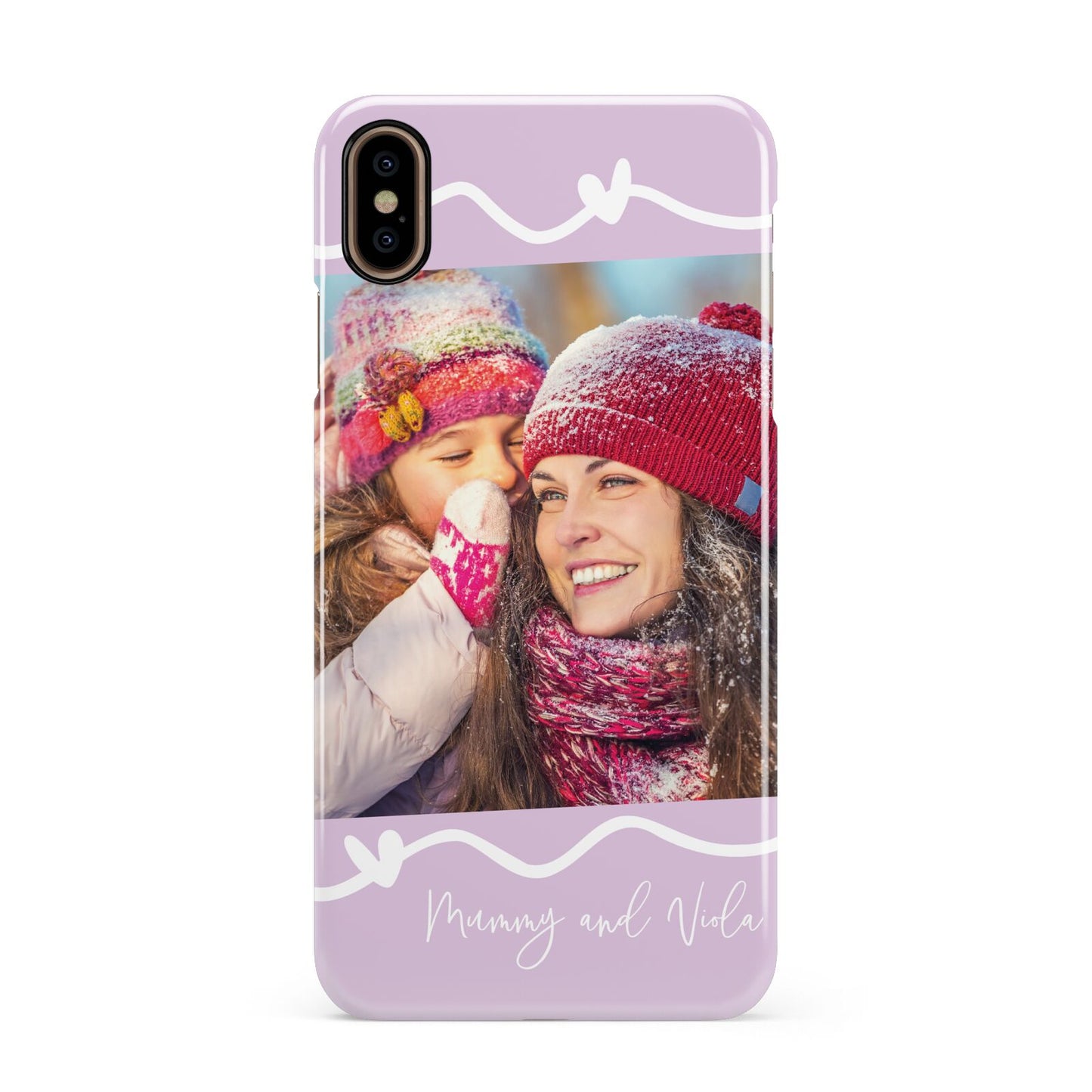 Personalised Photo Mummy and Name Apple iPhone Xs Max 3D Snap Case