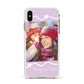 Personalised Photo Mummy and Name Apple iPhone Xs Max Impact Case White Edge on Gold Phone