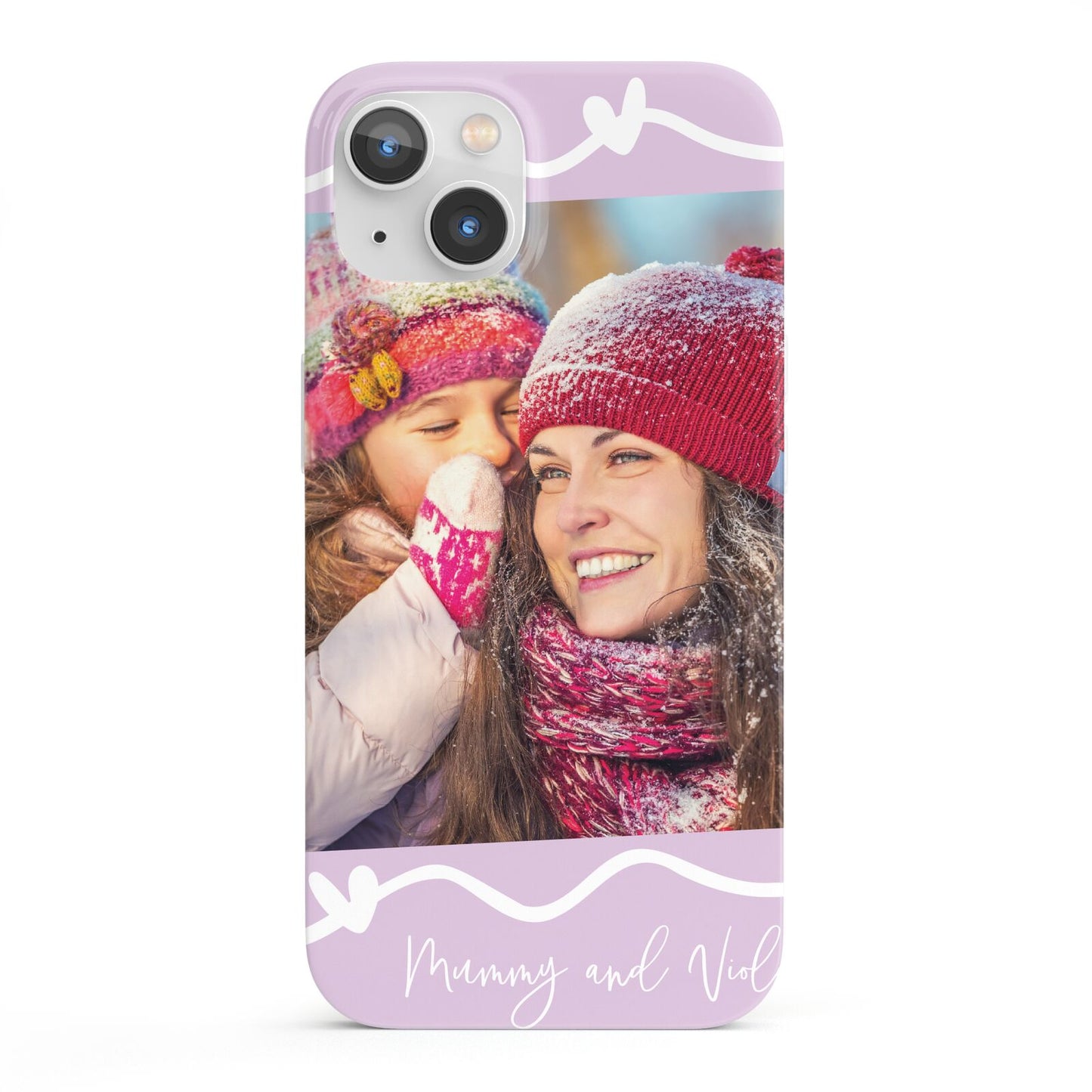 Personalised Photo Mummy and Name iPhone 13 Full Wrap 3D Snap Case