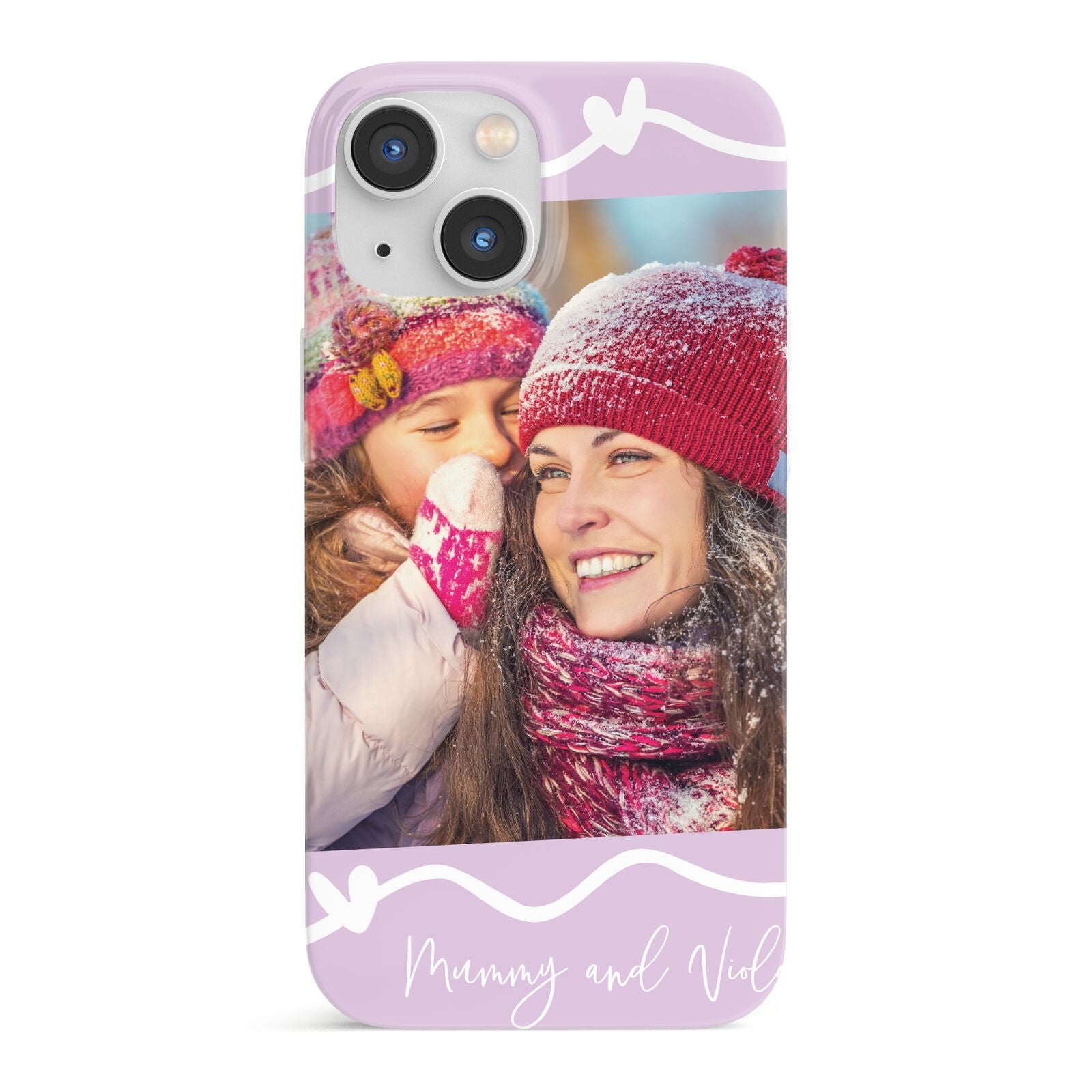 Personalised Photo Mummy and Name iPhone 13 Mini Full Wrap 3D Snap Case
