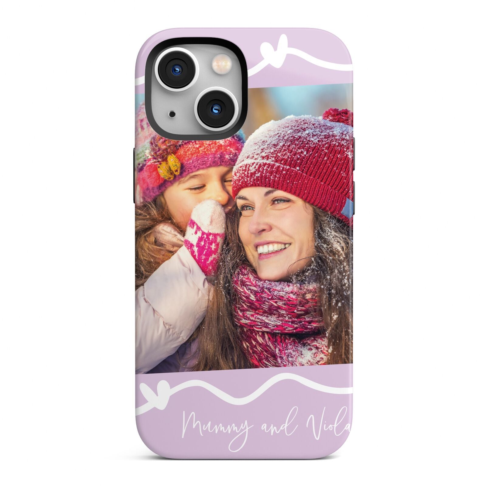 Personalised Photo Mummy and Name iPhone 13 Mini Full Wrap 3D Tough Case