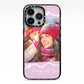 Personalised Photo Mummy and Name iPhone 13 Pro Black Impact Case on Silver phone