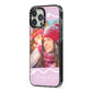 Personalised Photo Mummy and Name iPhone 13 Pro Max Black Impact Case Side Angle on Silver phone