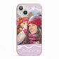 Personalised Photo Mummy and Name iPhone 13 TPU Impact Case with Pink Edges