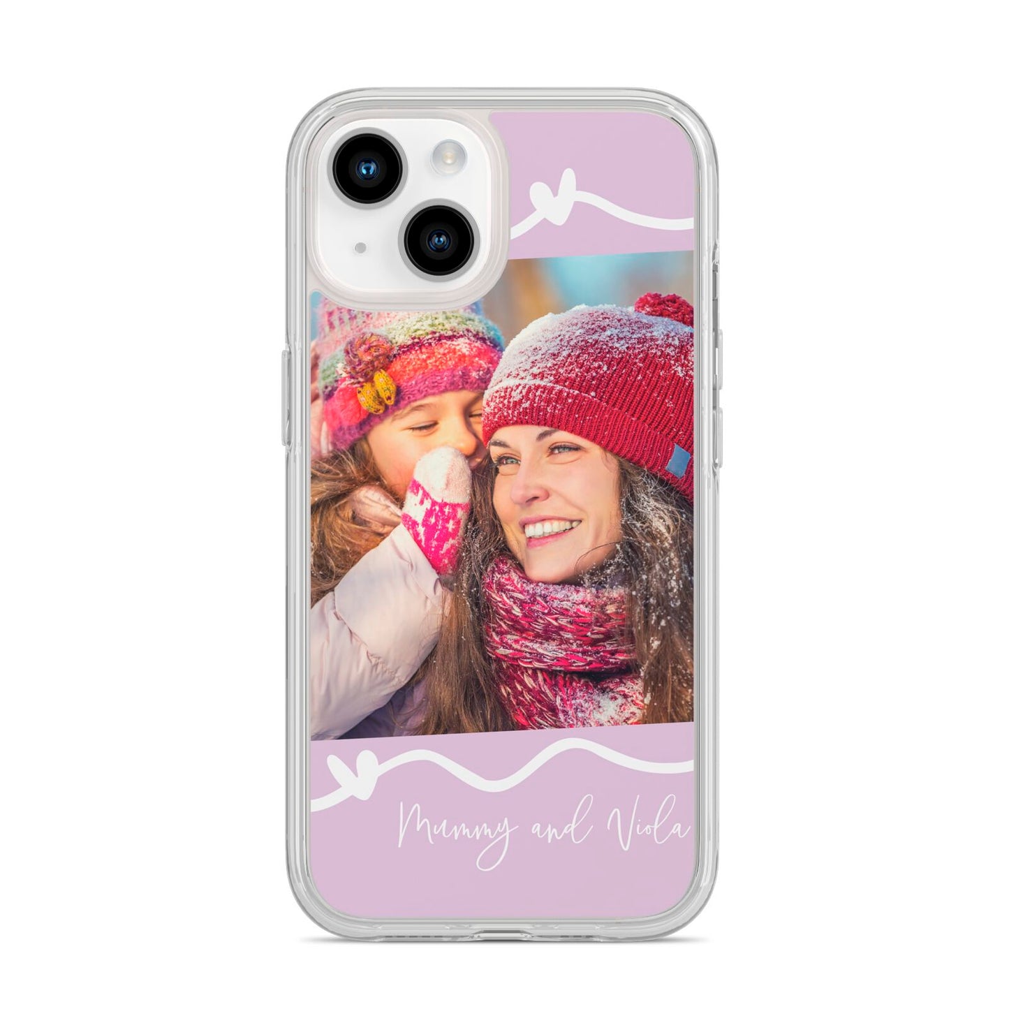 Personalised Photo Mummy and Name iPhone 14 Clear Tough Case Starlight