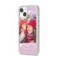 Personalised Photo Mummy and Name iPhone 14 Glitter Tough Case Starlight Angled Image
