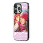 Personalised Photo Mummy and Name iPhone 14 Pro Max Black Impact Case Side Angle on Silver phone