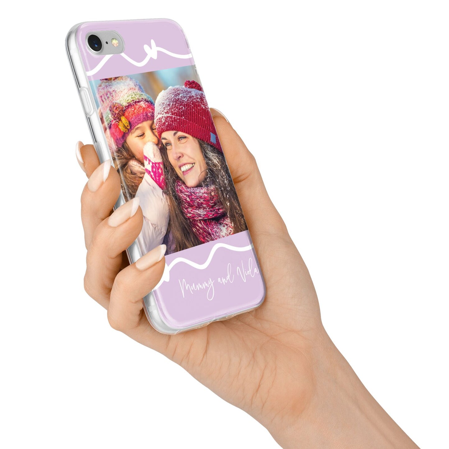 Personalised Photo Mummy and Name iPhone 7 Bumper Case on Silver iPhone Alternative Image