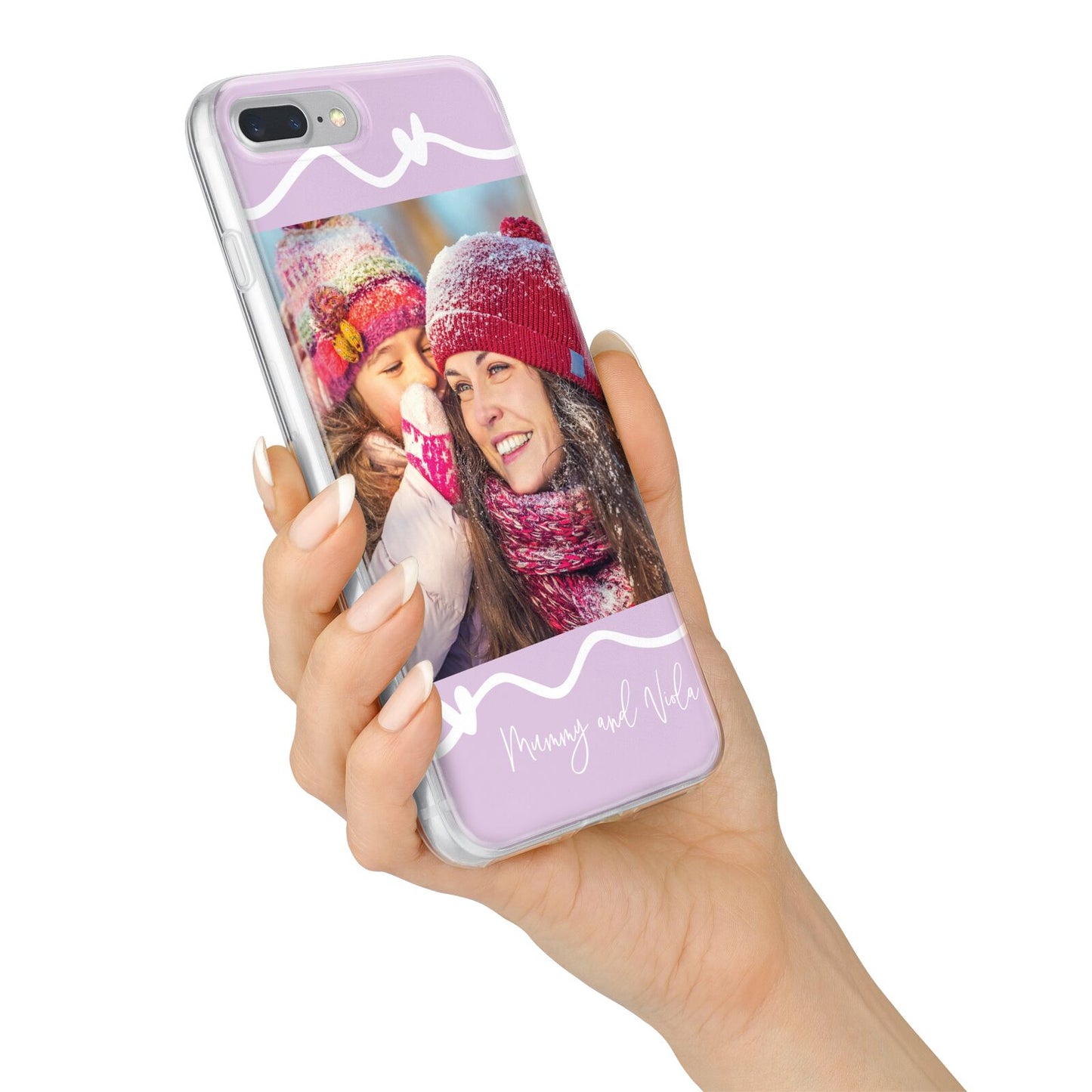 Personalised Photo Mummy and Name iPhone 7 Plus Bumper Case on Silver iPhone Alternative Image