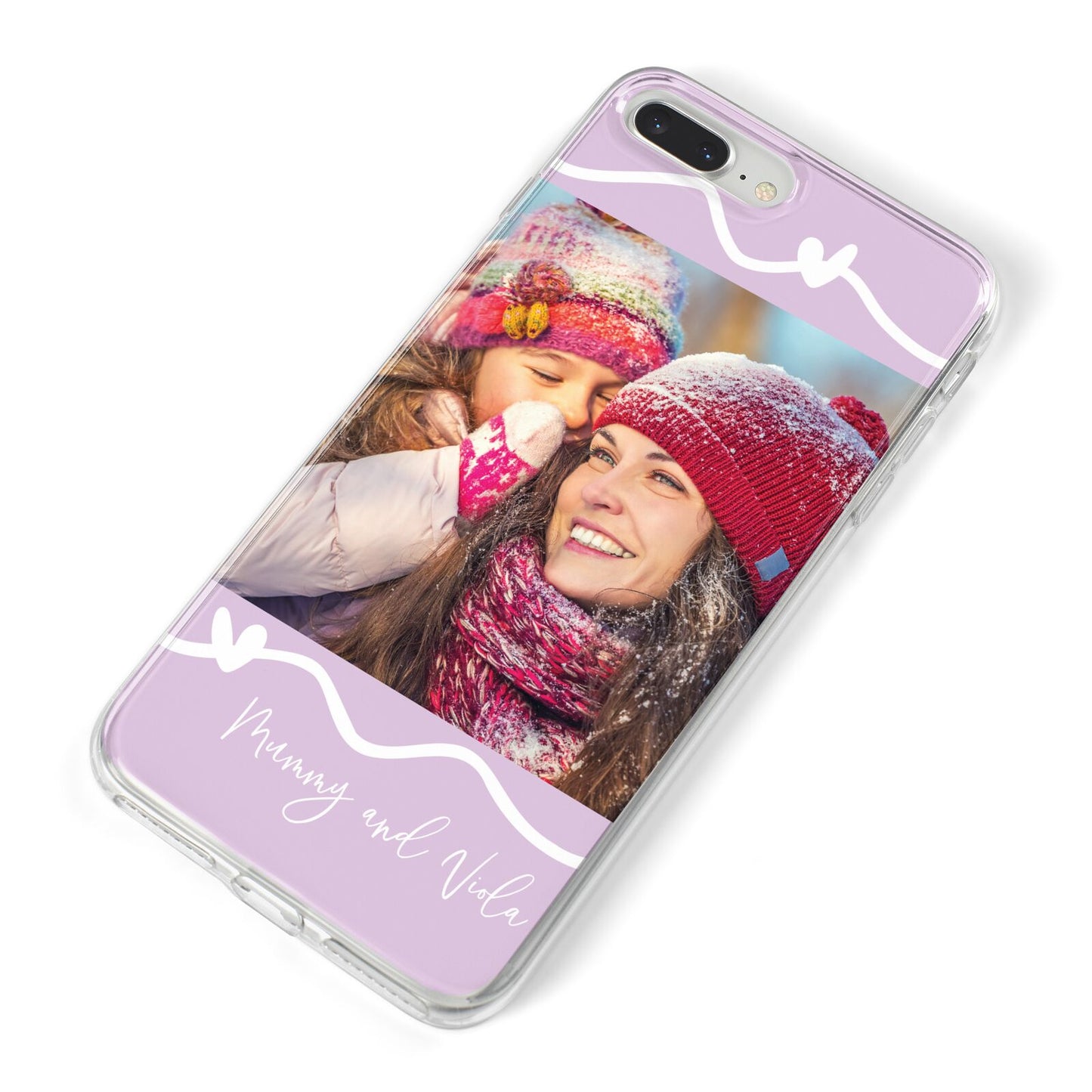 Personalised Photo Mummy and Name iPhone 8 Plus Bumper Case on Silver iPhone Alternative Image