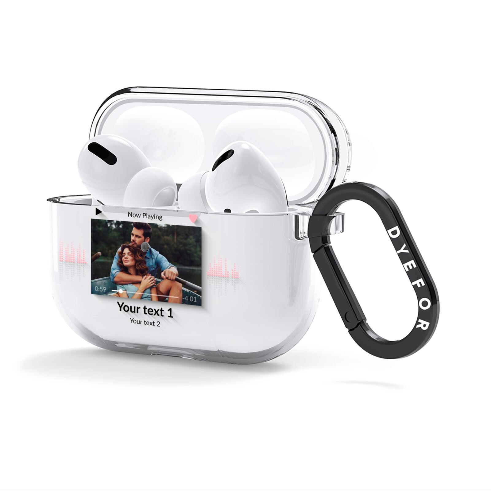 Personalised Photo Music AirPods Clear Case 3rd Gen Side Image