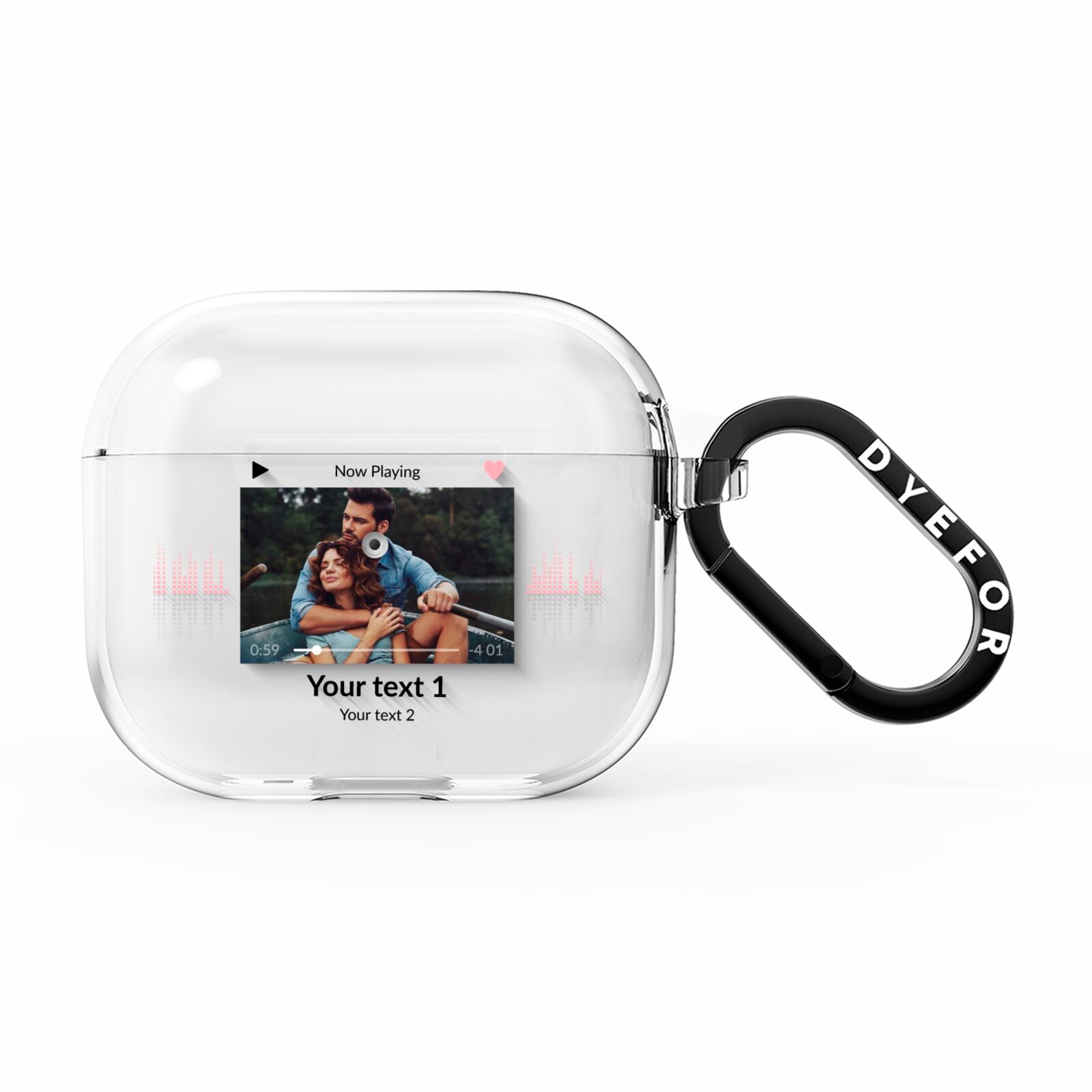 Personalised Photo Music AirPods Clear Case 3rd Gen