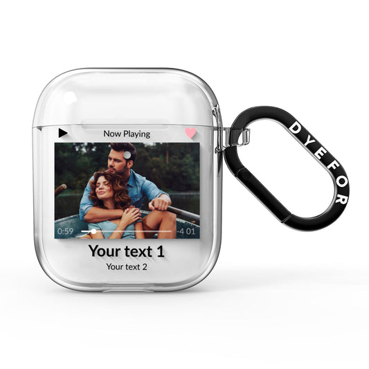 Personalised Photo Music AirPods Clear Case