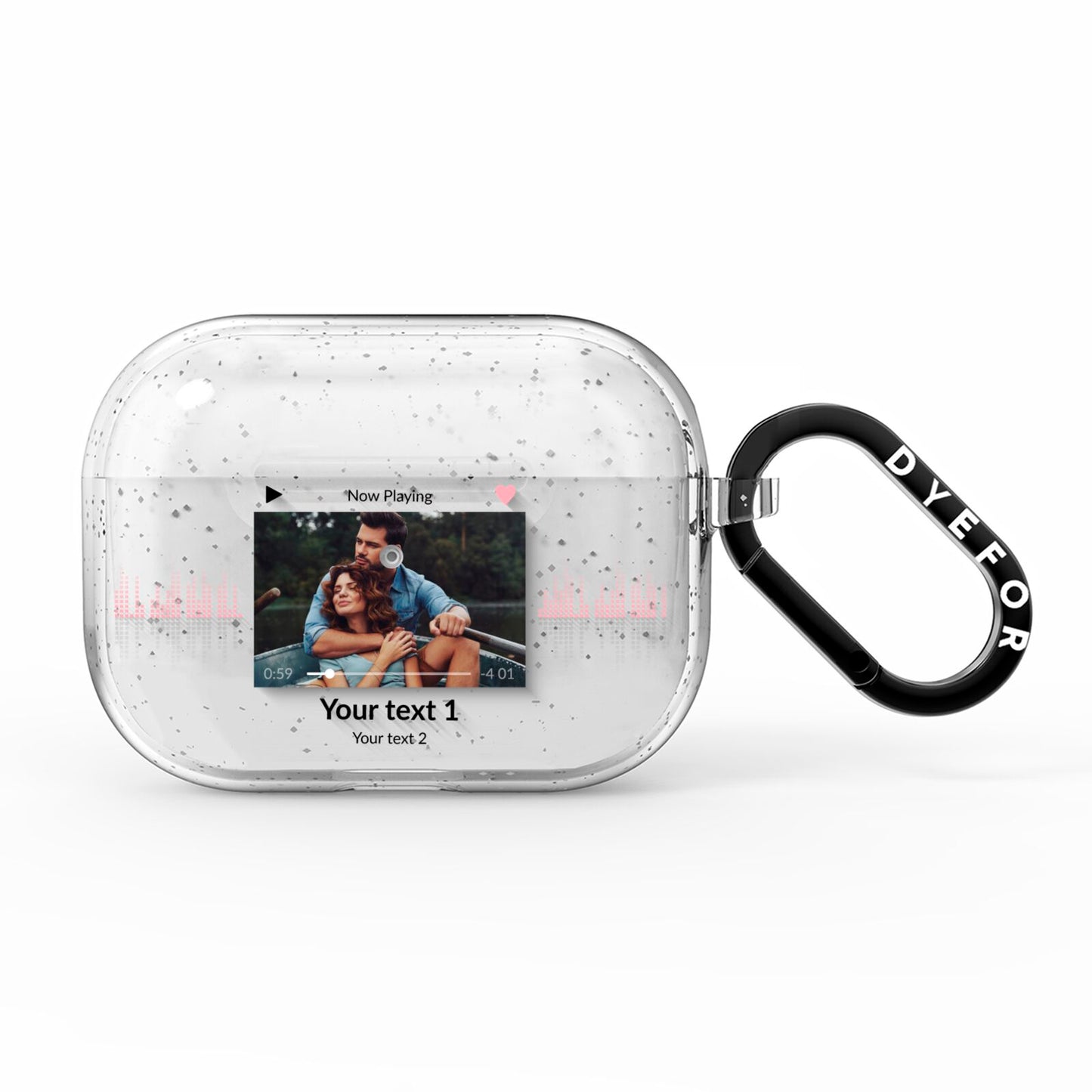 Personalised Photo Music AirPods Pro Glitter Case