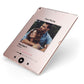 Personalised Photo Music Apple iPad Case on Rose Gold iPad Side View