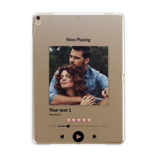 Personalised Photo Music Apple iPad Gold Case