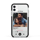 Personalised Photo Music Apple iPhone 11 in White with Black Impact Case