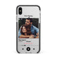 Personalised Photo Music Apple iPhone Xs Max Impact Case Black Edge on Silver Phone