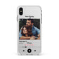 Personalised Photo Music Apple iPhone Xs Max Impact Case White Edge on Silver Phone