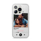 Personalised Photo Music iPhone 14 Pro Clear Tough Case Silver