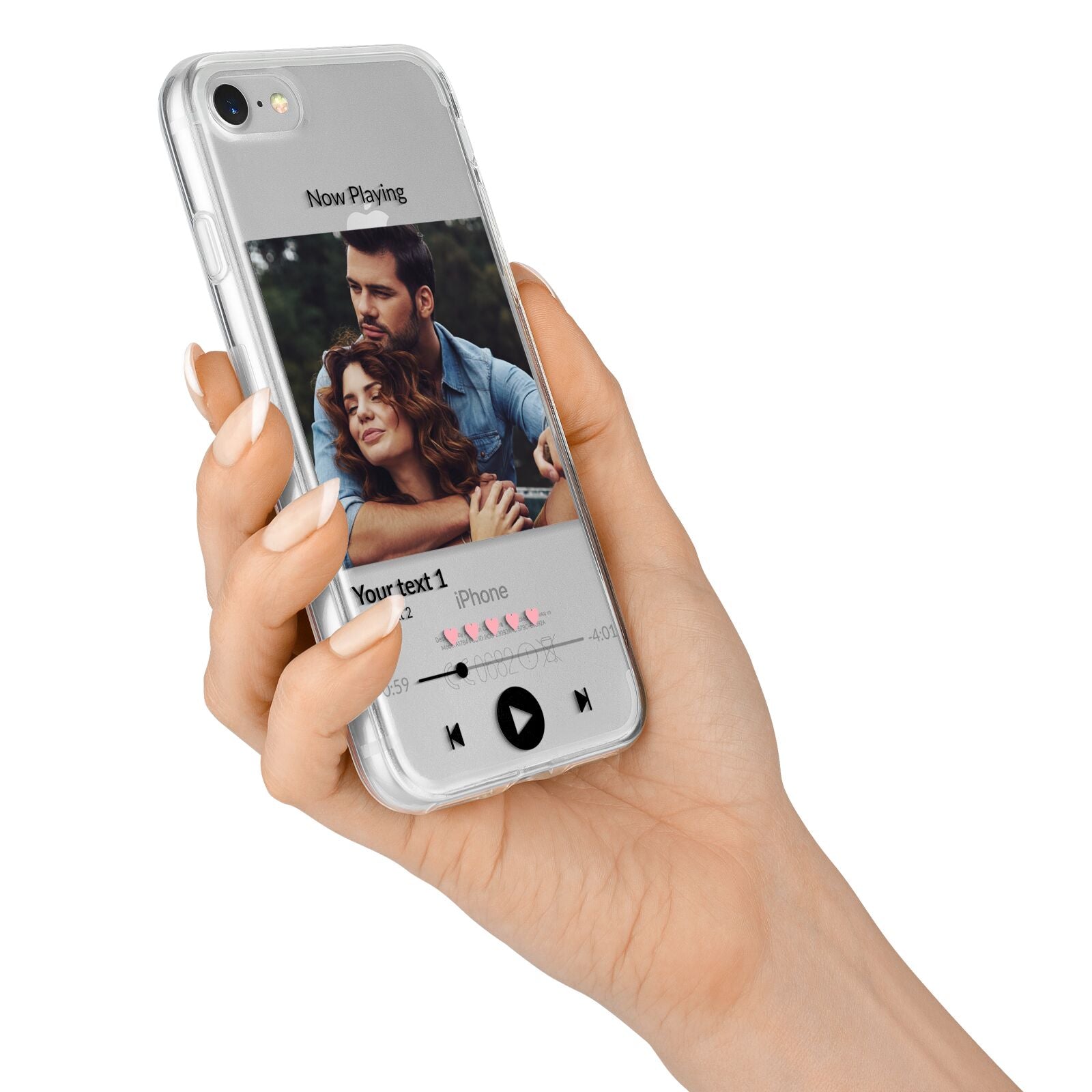 Personalised Photo Music iPhone 7 Bumper Case on Silver iPhone Alternative Image