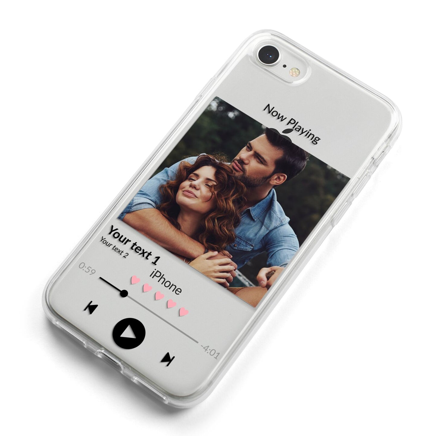 Personalised Photo Music iPhone 8 Bumper Case on Silver iPhone Alternative Image