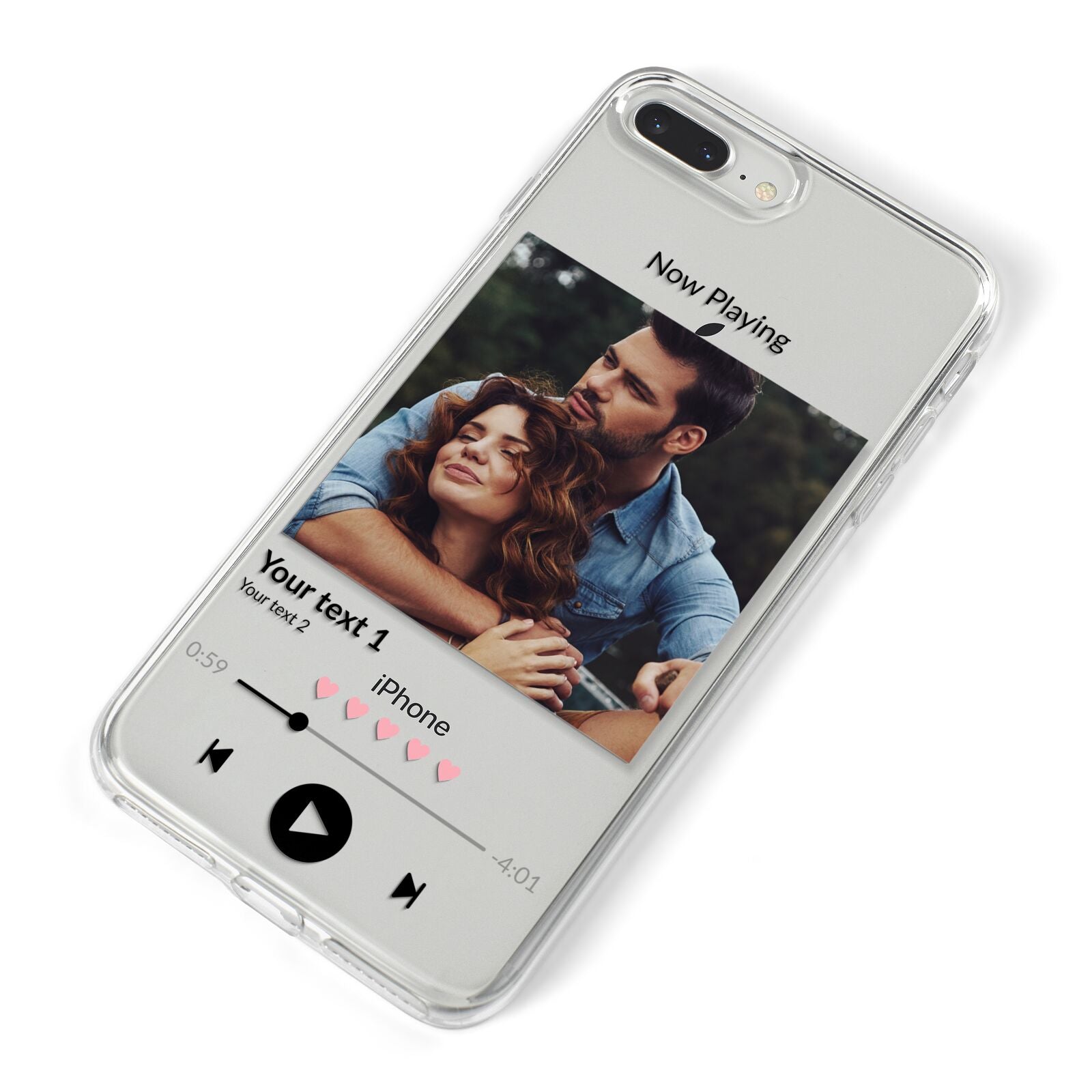 Personalised Photo Music iPhone 8 Plus Bumper Case on Silver iPhone Alternative Image