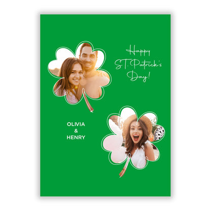Personalised Photo St Patricks Day A5 Flat Greetings Card