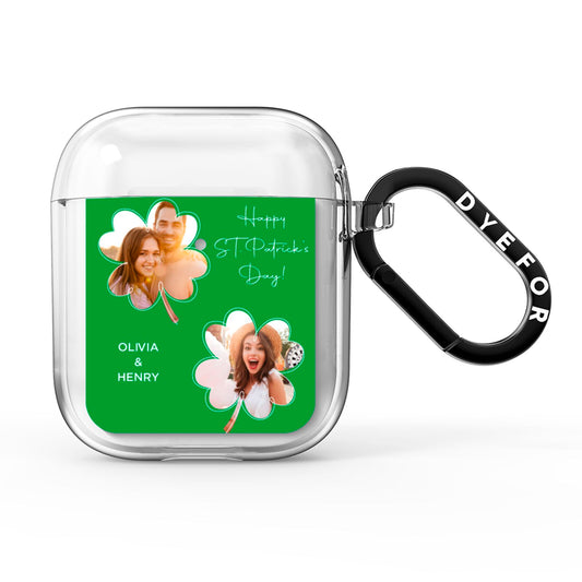 Personalised Photo St Patricks Day AirPods Clear Case