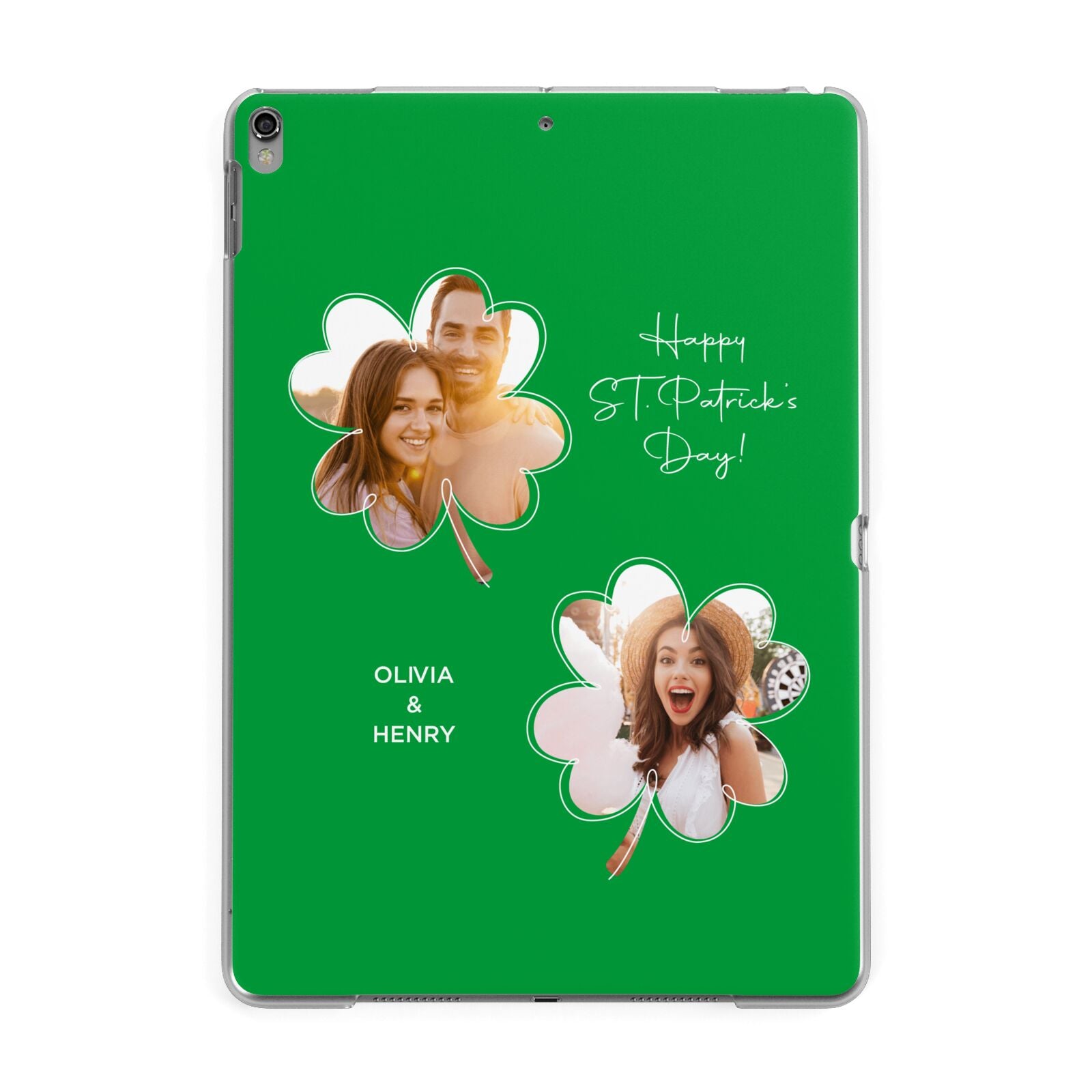 Personalised Photo St Patricks Day Apple iPad Grey Case