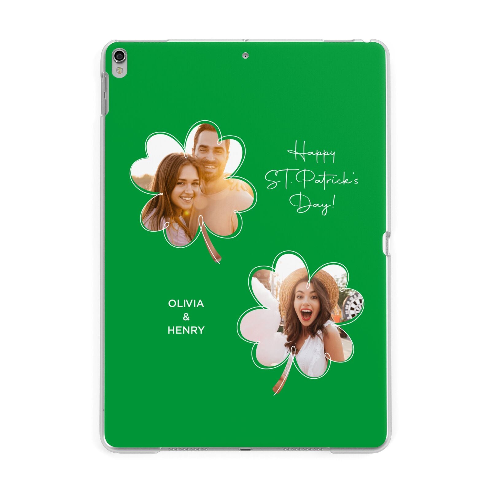 Personalised Photo St Patricks Day Apple iPad Silver Case