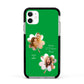 Personalised Photo St Patricks Day Apple iPhone 11 in White with Black Impact Case
