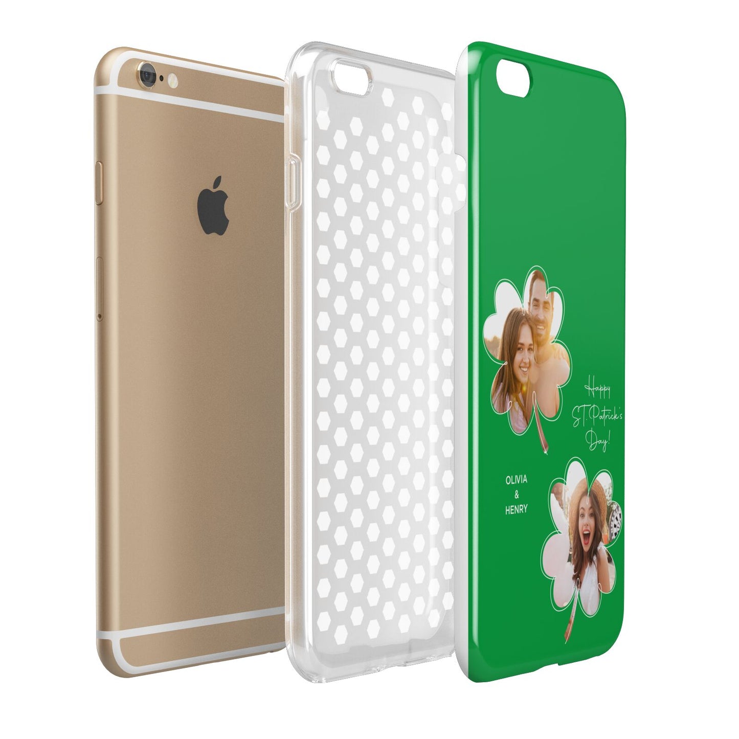 Personalised Photo St Patricks Day Apple iPhone 6 Plus 3D Tough Case Expand Detail Image