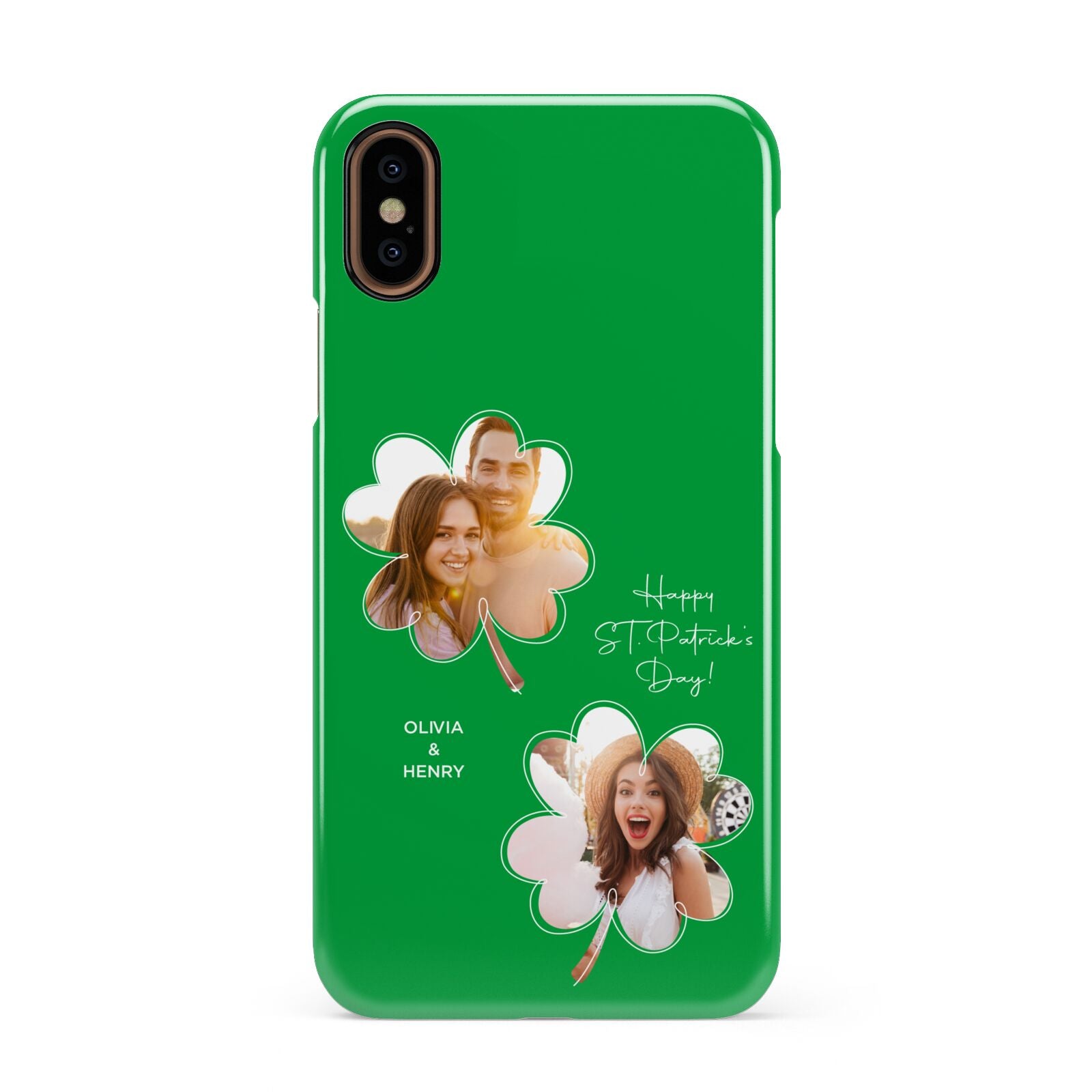 Personalised Photo St Patricks Day Apple iPhone XS 3D Snap Case
