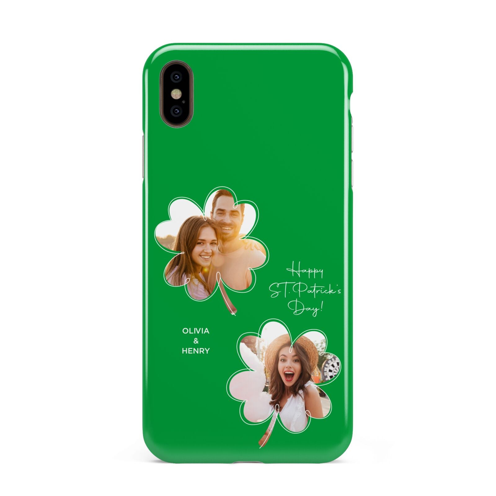 Personalised Photo St Patricks Day Apple iPhone Xs Max 3D Tough Case