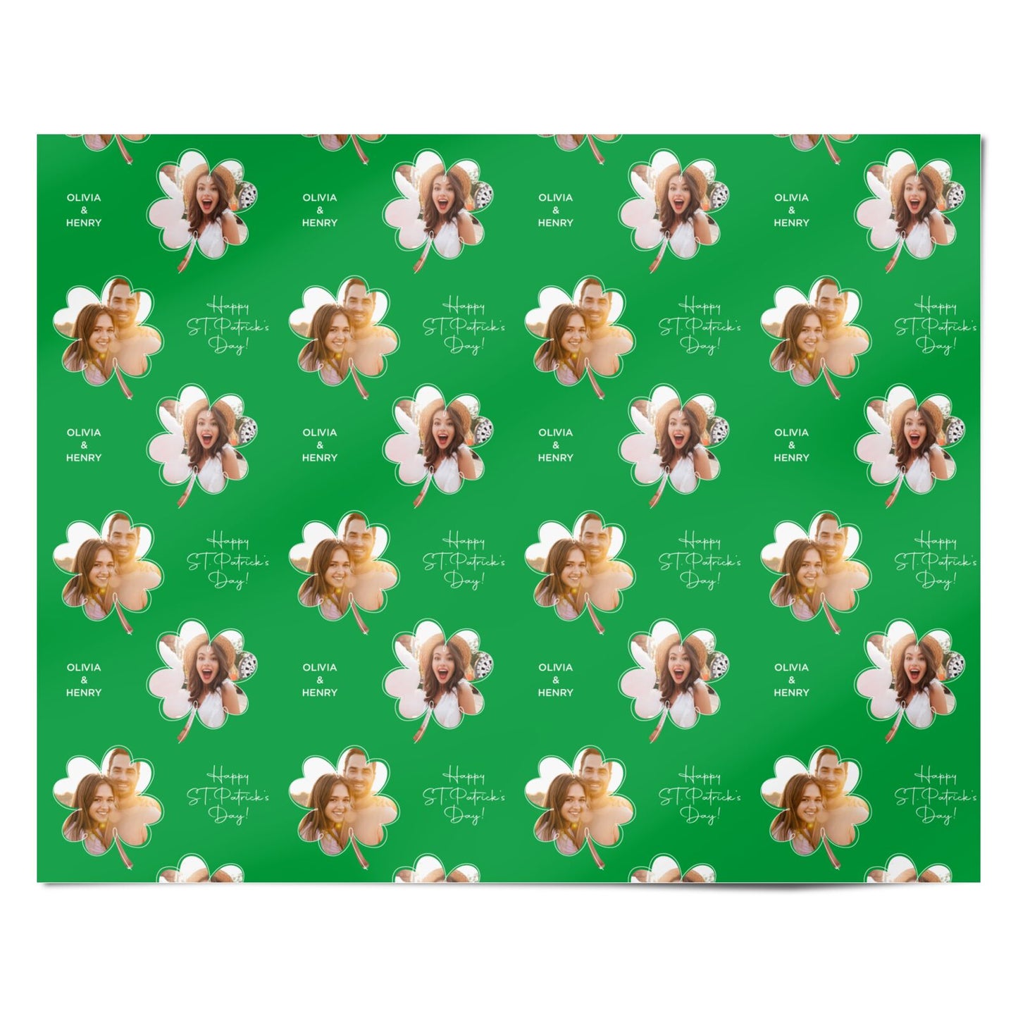 Personalised Photo St Patricks Day Personalised Wrapping Paper Alternative