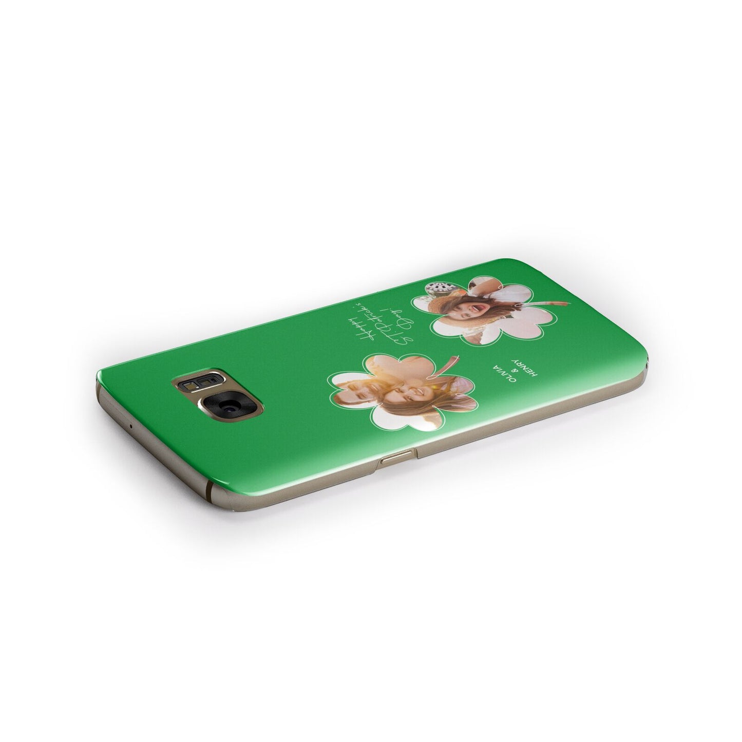 Personalised Photo St Patricks Day Samsung Galaxy Case Side Close Up