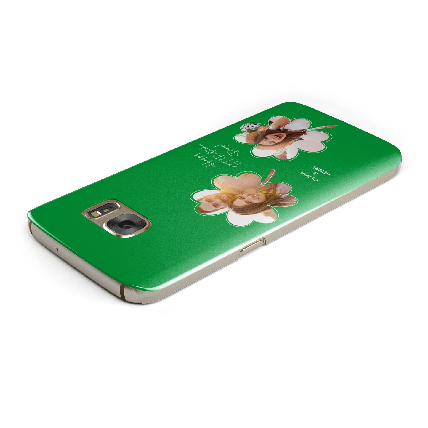 Personalised Photo St Patricks Day Samsung Galaxy Case Top Cutout