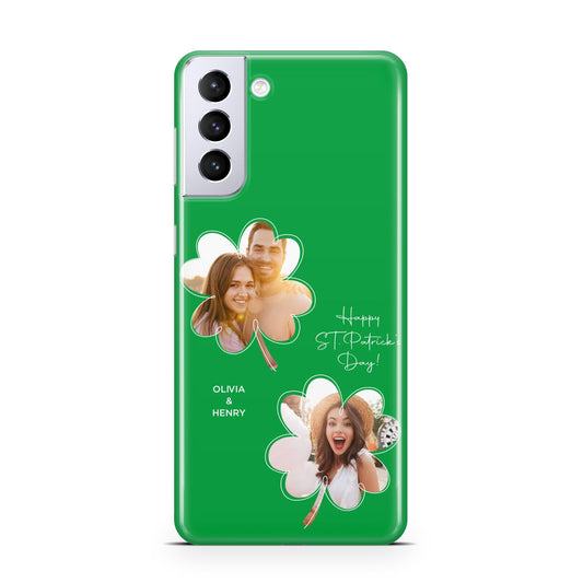 Personalised Photo St Patricks Day Samsung S21 Plus Phone Case