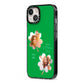 Personalised Photo St Patricks Day iPhone 13 Black Impact Case Side Angle on Silver phone