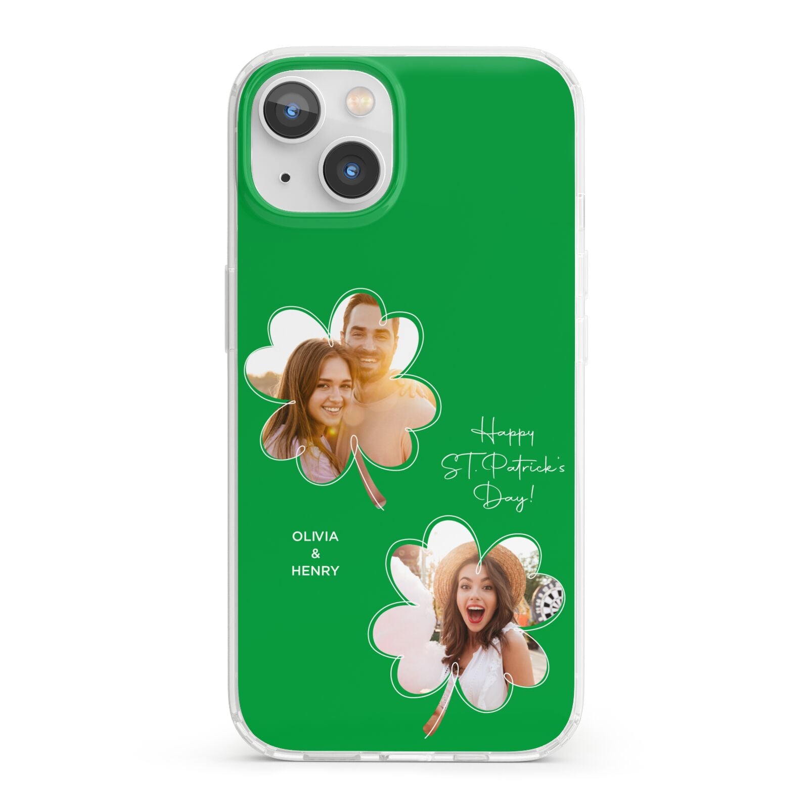 Personalised Photo St Patricks Day iPhone 13 Clear Bumper Case