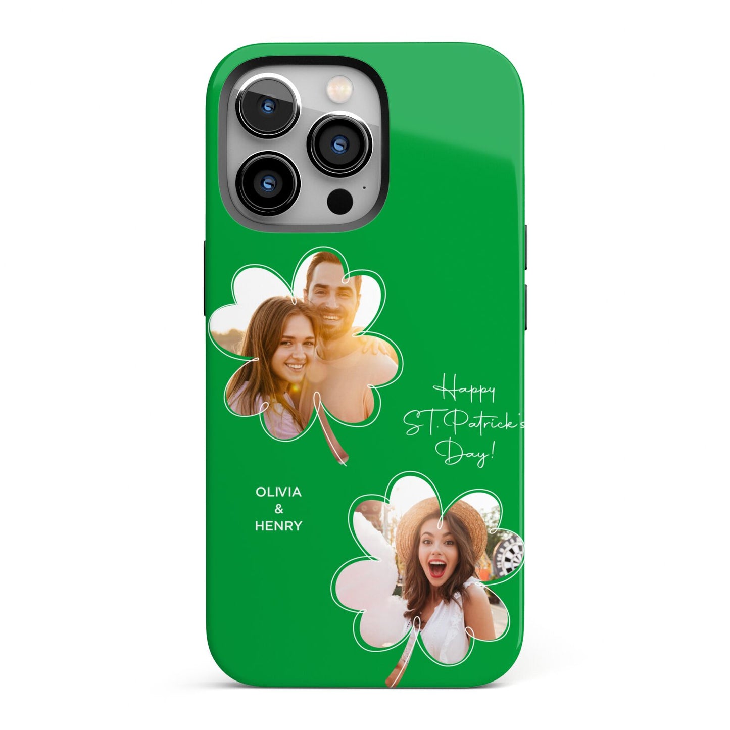 Personalised Photo St Patricks Day iPhone 13 Pro Full Wrap 3D Tough Case