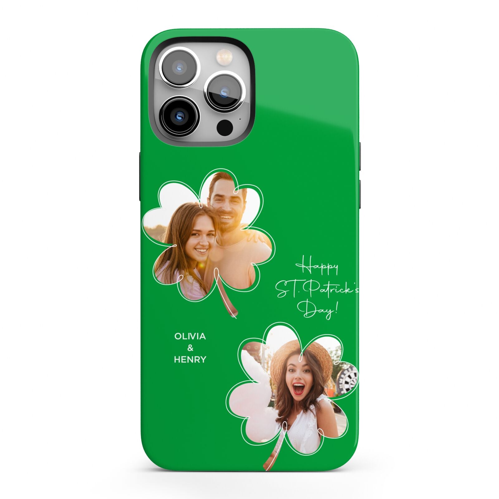 Personalised Photo St Patricks Day iPhone 13 Pro Max Full Wrap 3D Tough Case