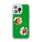Personalised Photo St Patricks Day iPhone 14 Pro Max Clear Tough Case Silver