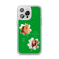 Personalised Photo St Patricks Day iPhone 14 Pro Max Glitter Tough Case Silver
