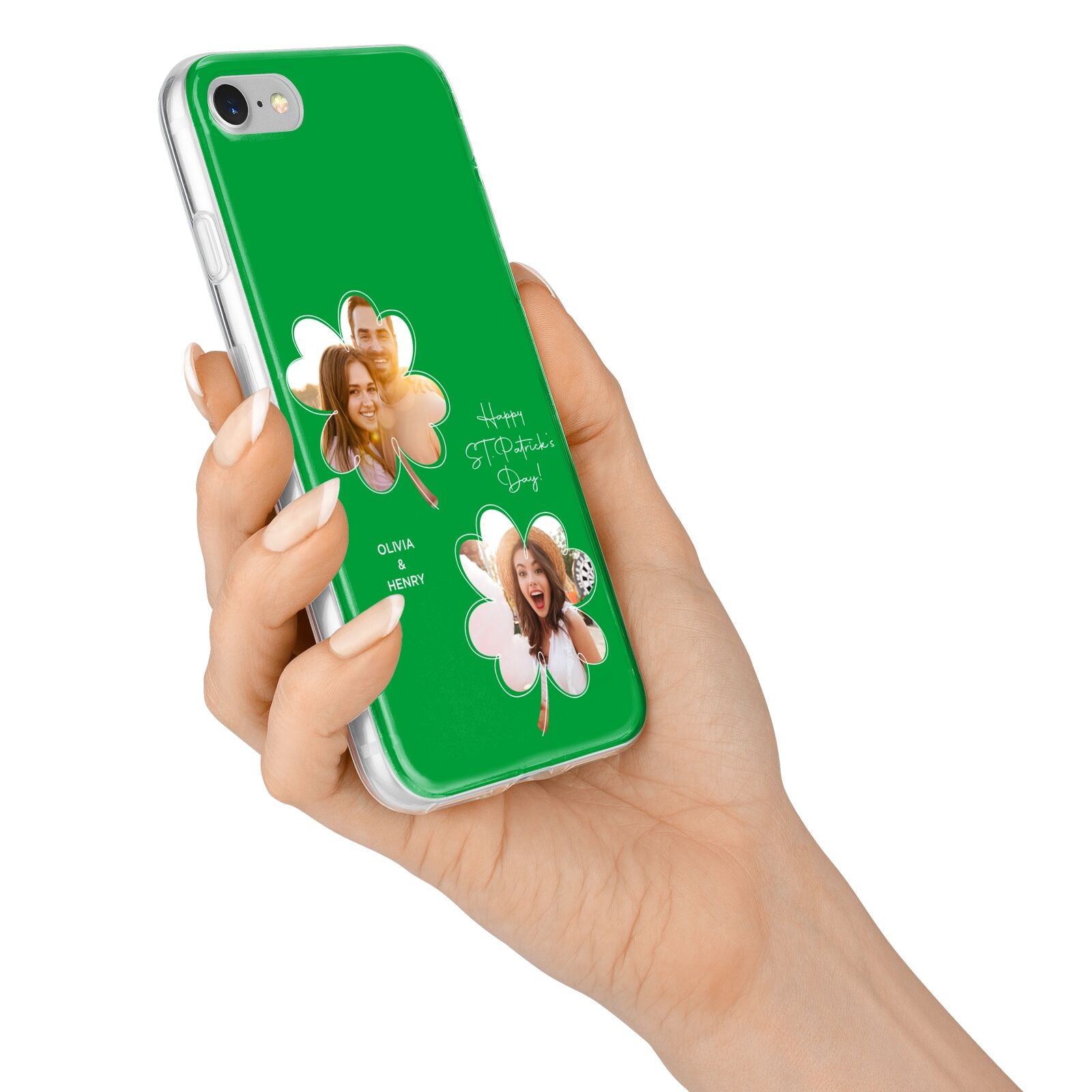 Personalised Photo St Patricks Day iPhone 7 Bumper Case on Silver iPhone Alternative Image